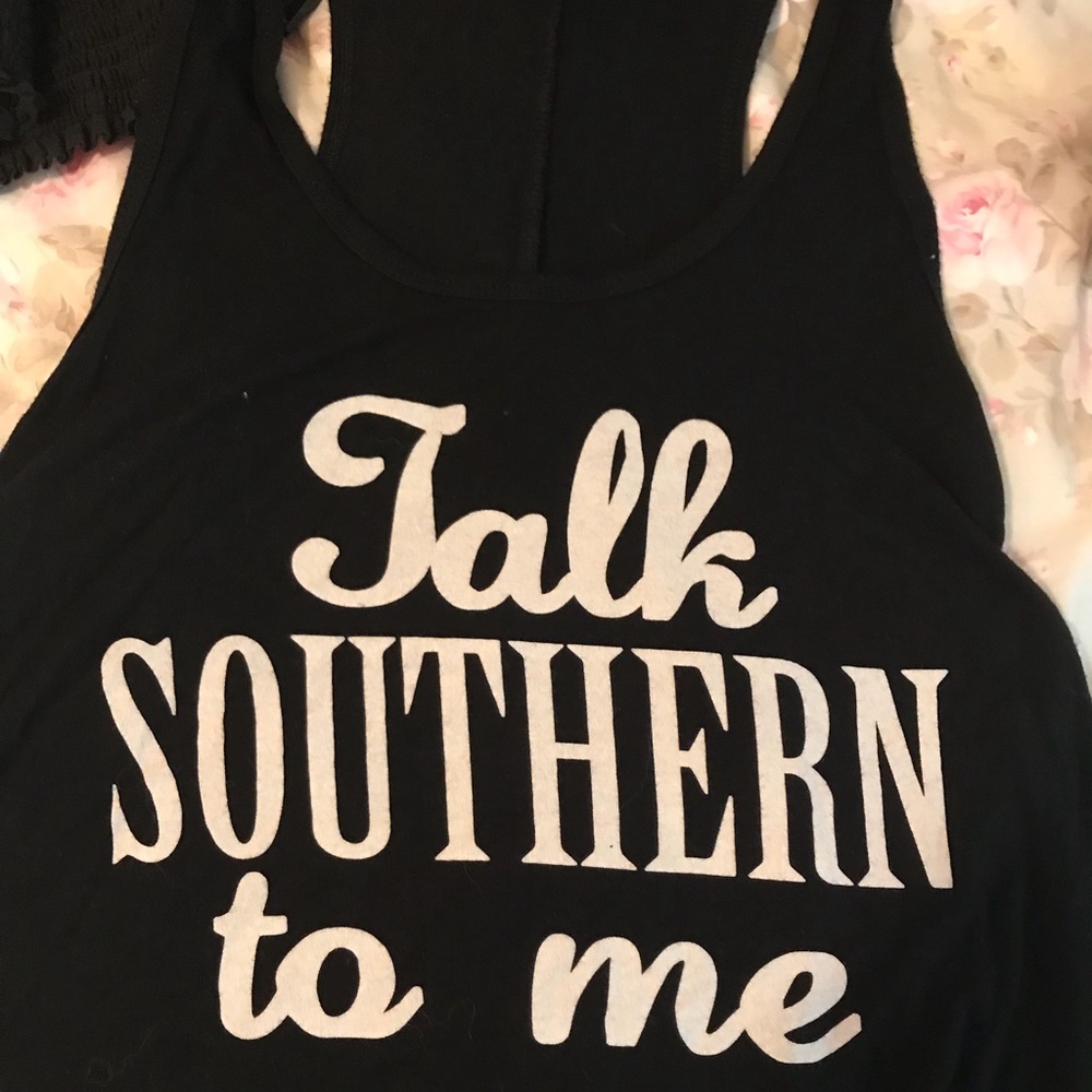 “Talk southern to me” racer back tank